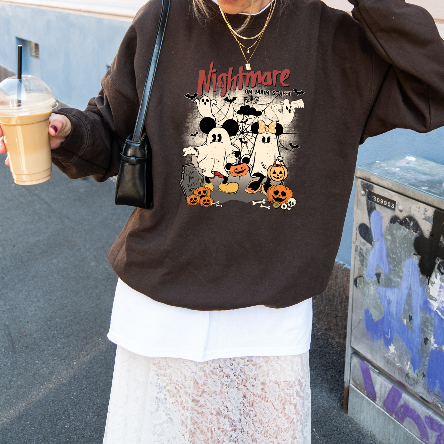 Disney Nightmare on Main Street Inspired Halloween Crewneck or Tee | Spooky Fall Graphic Shirt