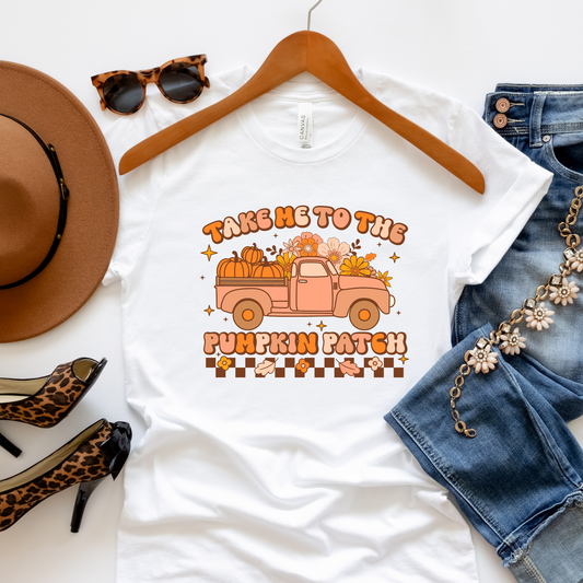 Pumpkin Truck Retro 80s Halloween Crewneck or Tee | Cute Playful Fall Graphic Sweater