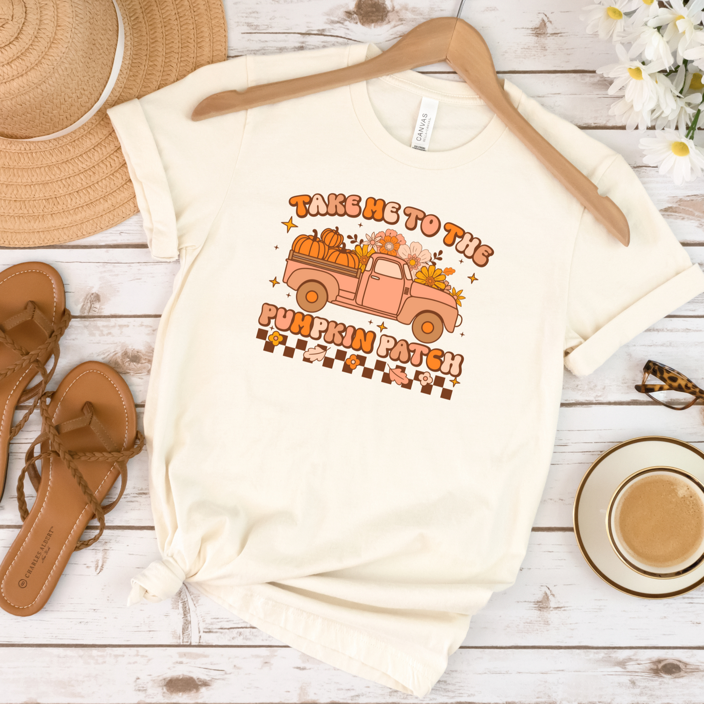 Pumpkin Truck Retro 80s Halloween Crewneck or Tee | Cute Playful Fall Graphic Sweater