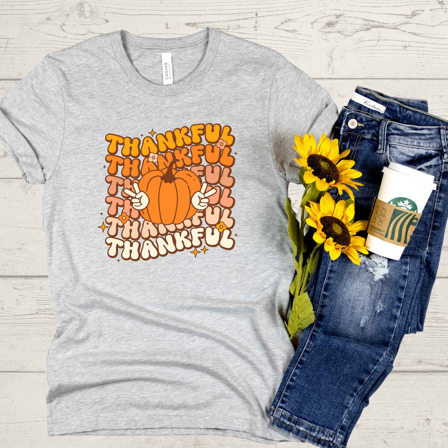 Thankful Retro 80s Halloween Crewneck or Tee | Cute Playful Fall Graphic Sweater
