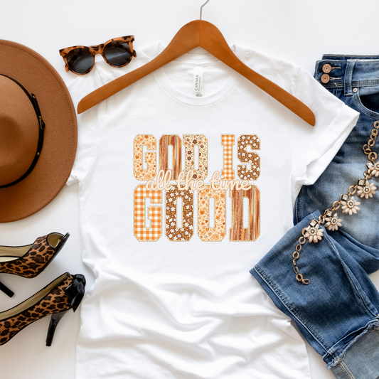 God is Good Christian Faith Fall Crewneck or Tee | Autumn Scripture Graphic Sweater