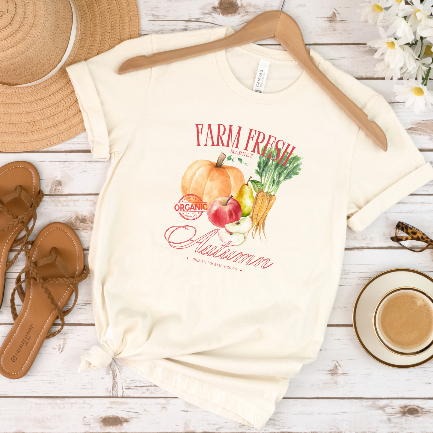 Farmer's Market Fall Crewneck or Tee | Autumn Graphic Sweater or T-Shirt