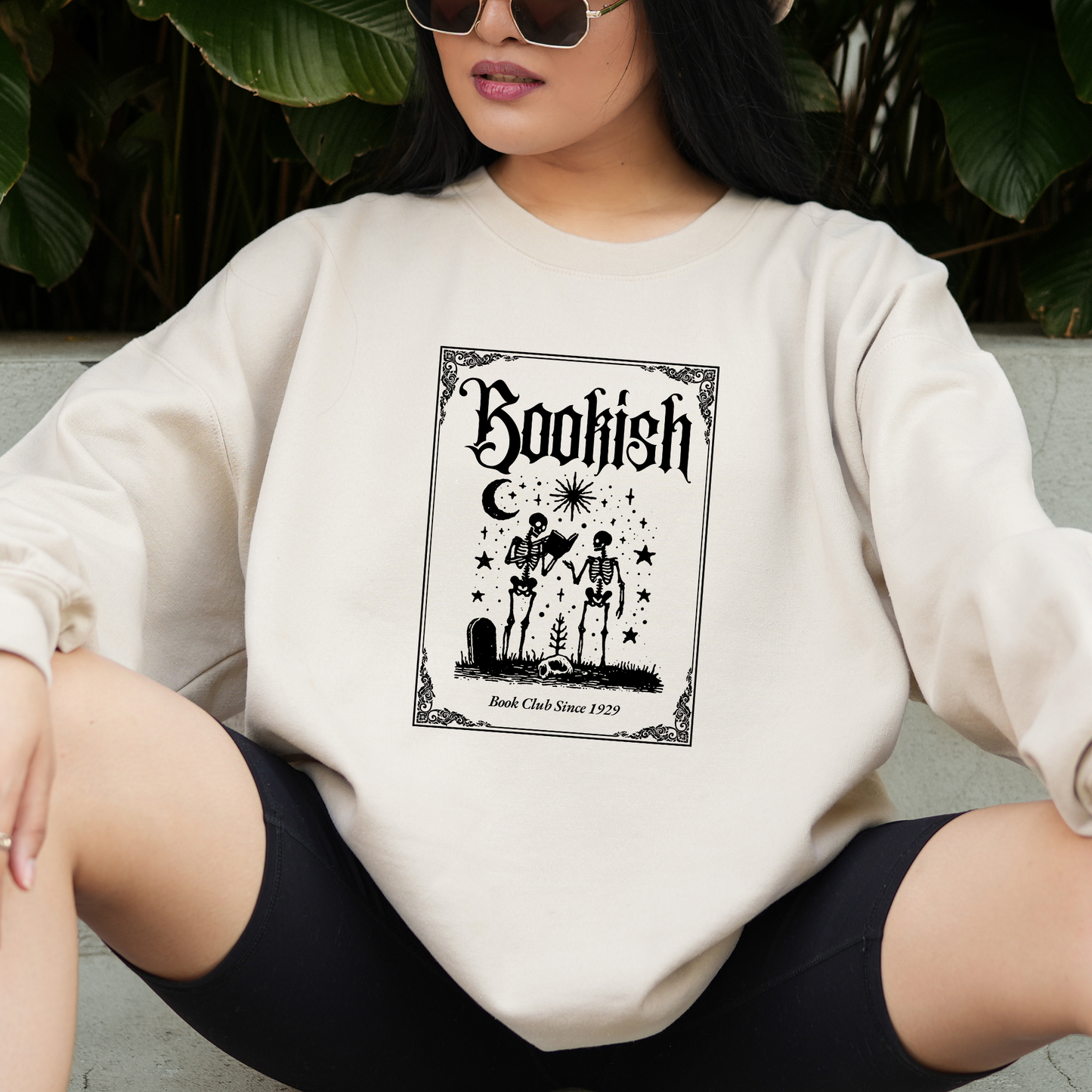 Bookish Halloween Themed Book Lover Graphic Crewneck or Tee | Aesthetic Reader Sweatshirt & Shirt