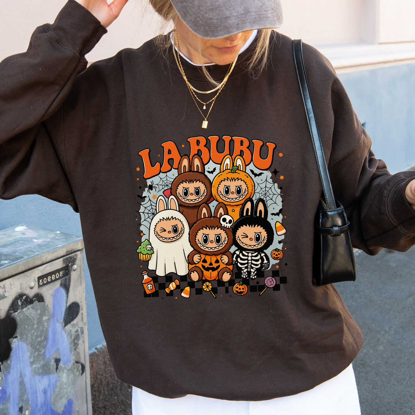 Fall Labubu Cute Obsession Graphic Crewneck or Tee | Trendy Kawaii Aesthetic Sweater