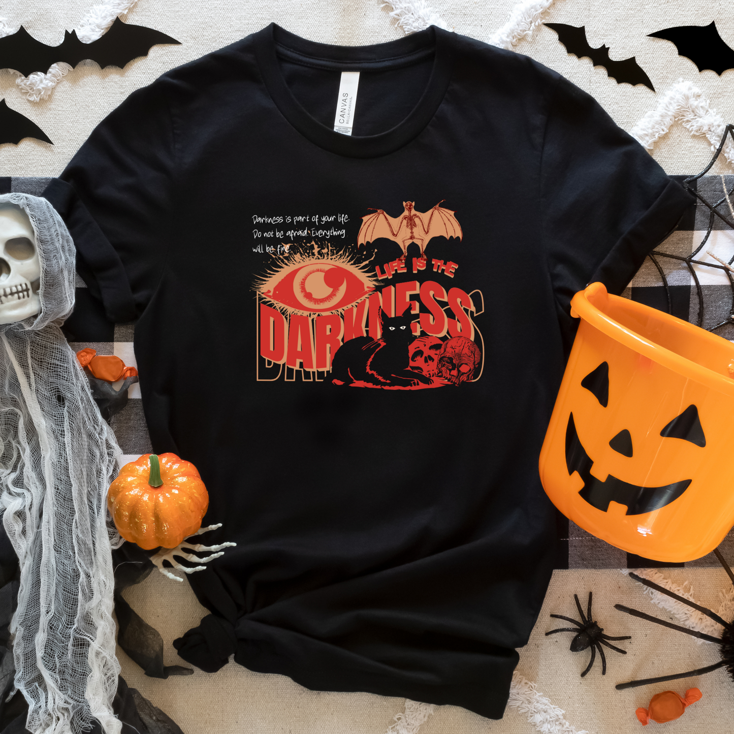 Darkness Retro Vintage Halloween Crewneck or Tee | Fall Spooky Graphic Sweatshirt