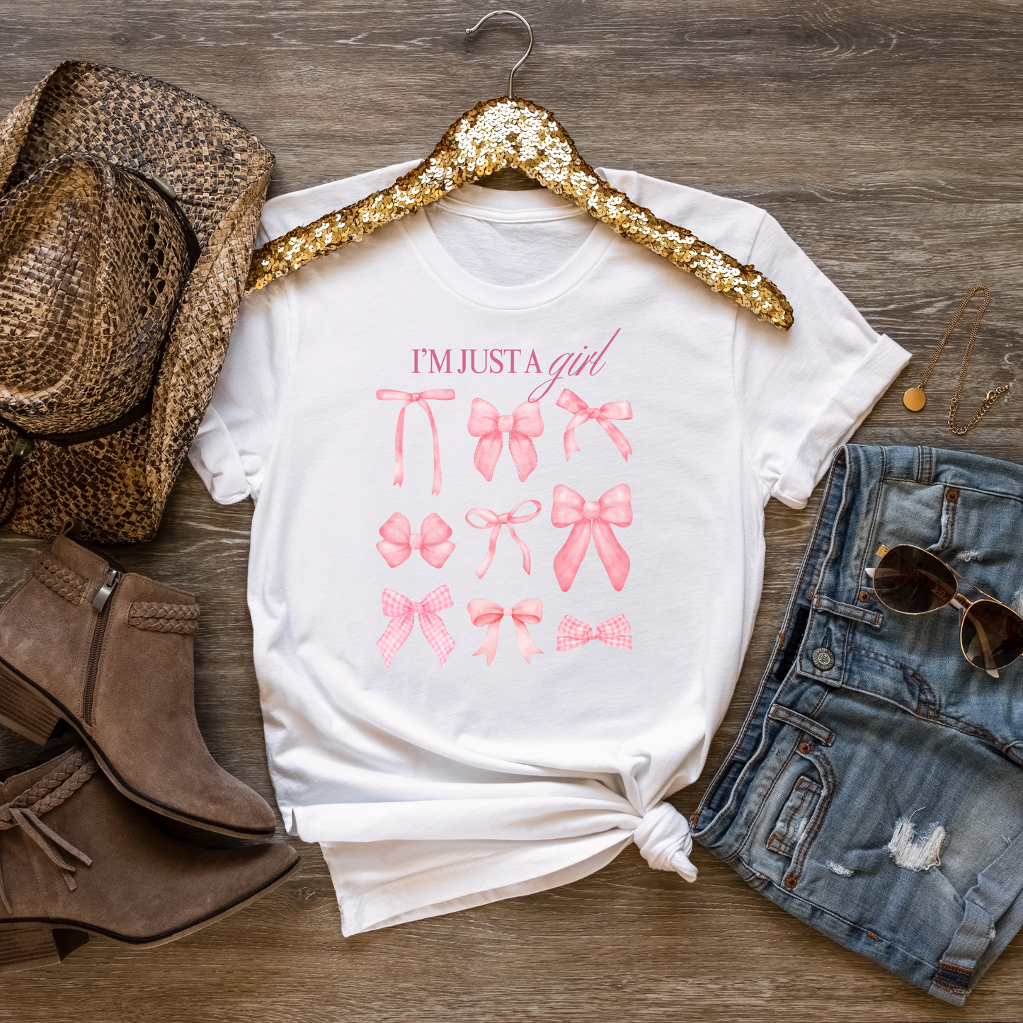 Pink Bow Soft Girl Aesthetic Crewneck or Tee | Cute Girly Graphic Sweatshirt & Shirt