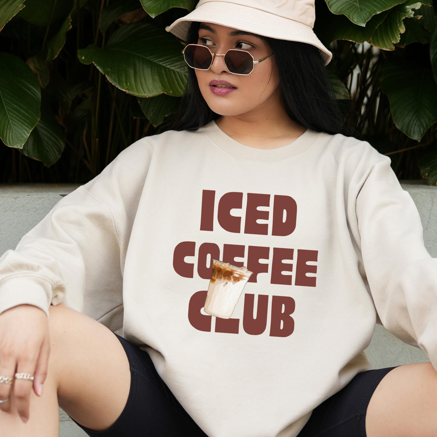 Iced Coffee Club Sweatshirt | Cozy Graphic Crewneck for Coffee Lovers