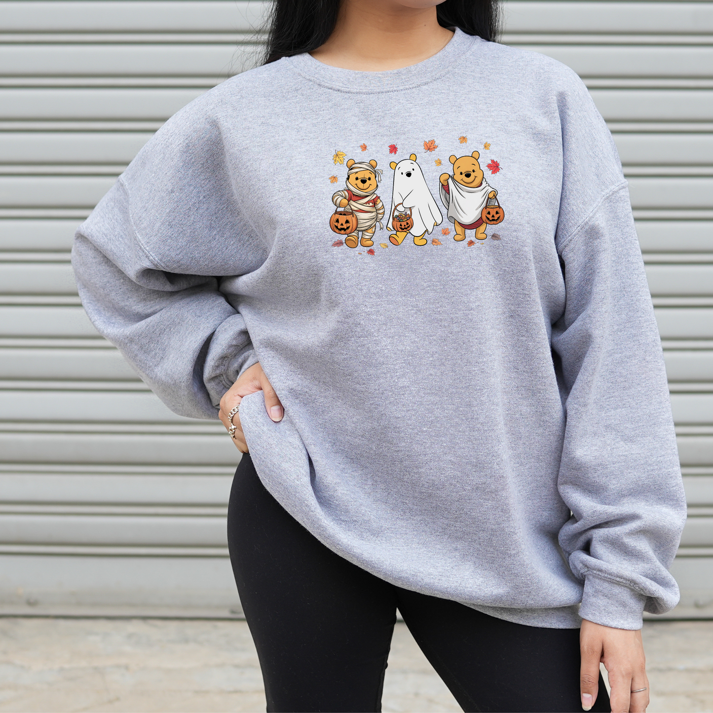 Pooh Bear Inspired Halloween Crewneck or Tee | Spooky Fall Graphic Shirt