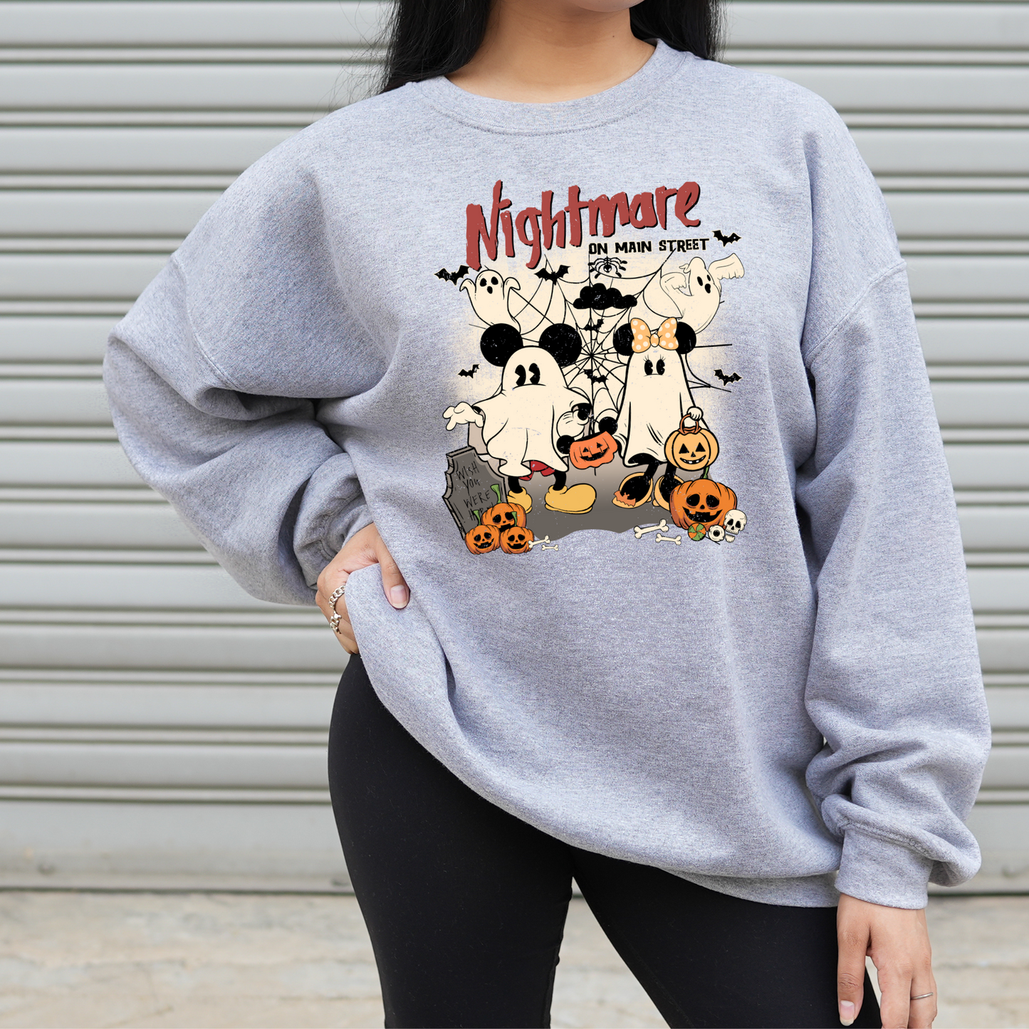 Disney Nightmare on Main Street Inspired Halloween Crewneck or Tee | Spooky Fall Graphic Shirt