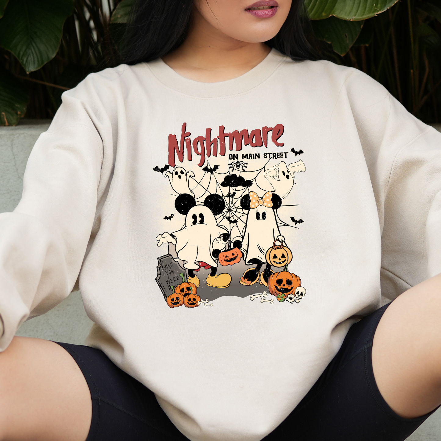 Disney Nightmare on Main Street Inspired Halloween Crewneck or Tee | Spooky Fall Graphic Shirt