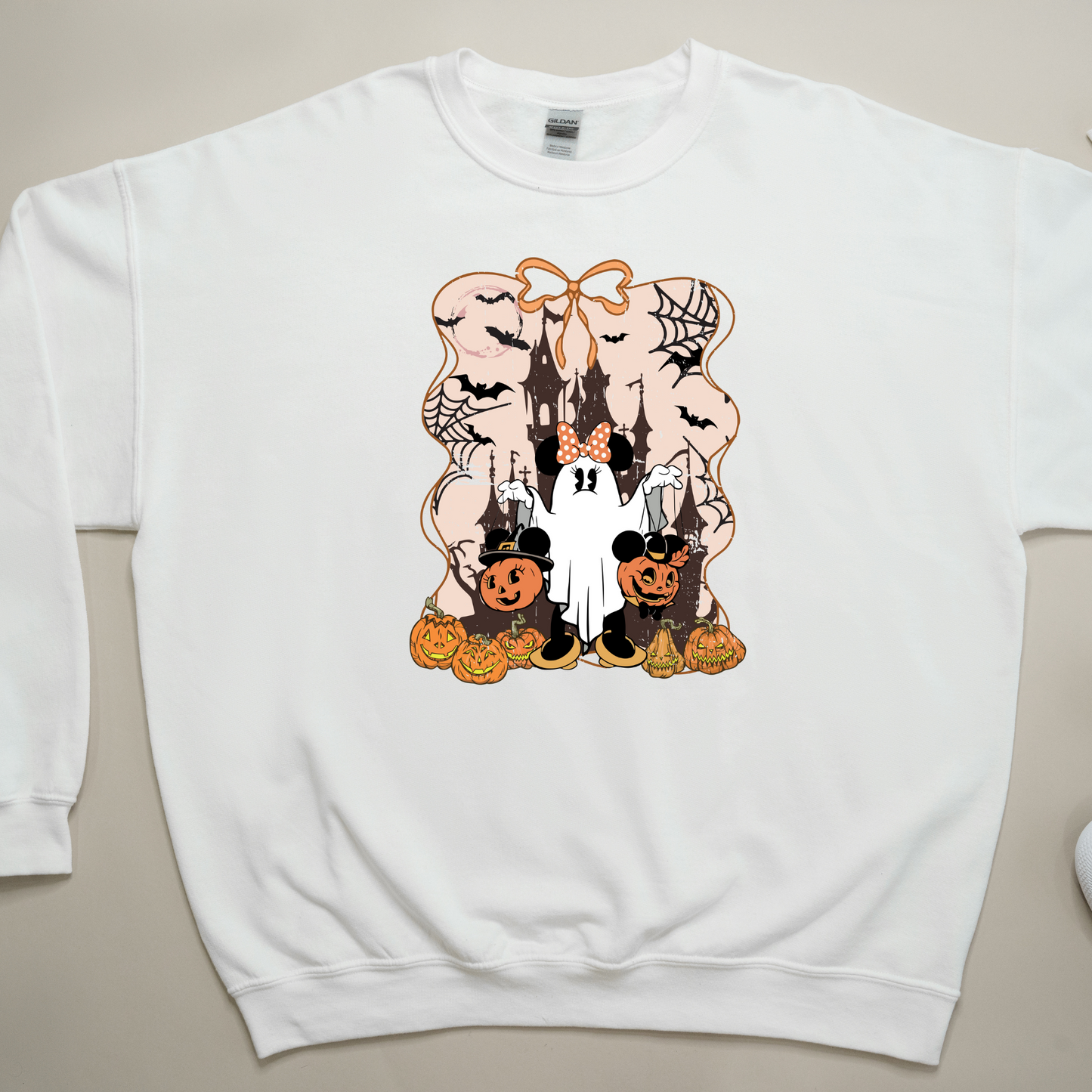 Minnie Mouse Trick or Treating Disney Inspired Halloween Crewneck or Tee | Spooky Fall Graphic Shirt