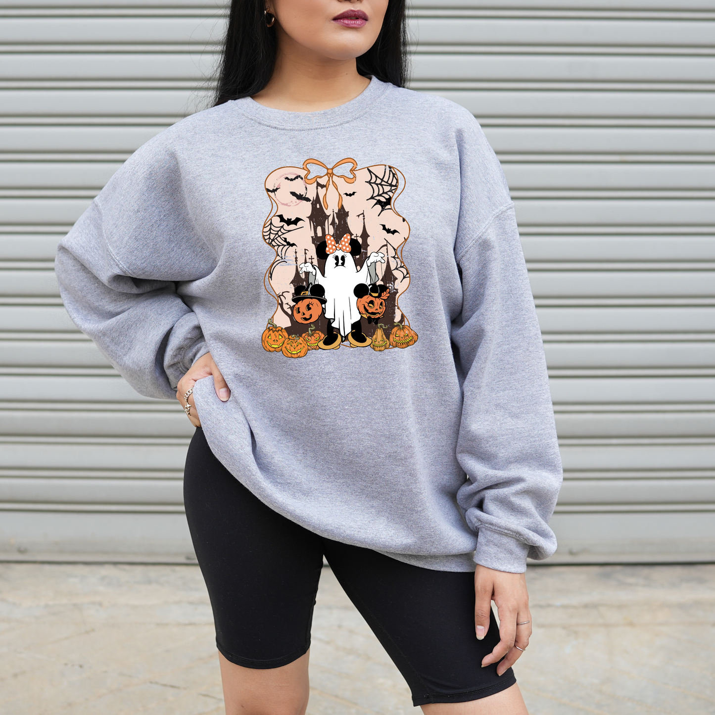 Minnie Mouse Trick or Treating Disney Inspired Halloween Crewneck or Tee | Spooky Fall Graphic Shirt