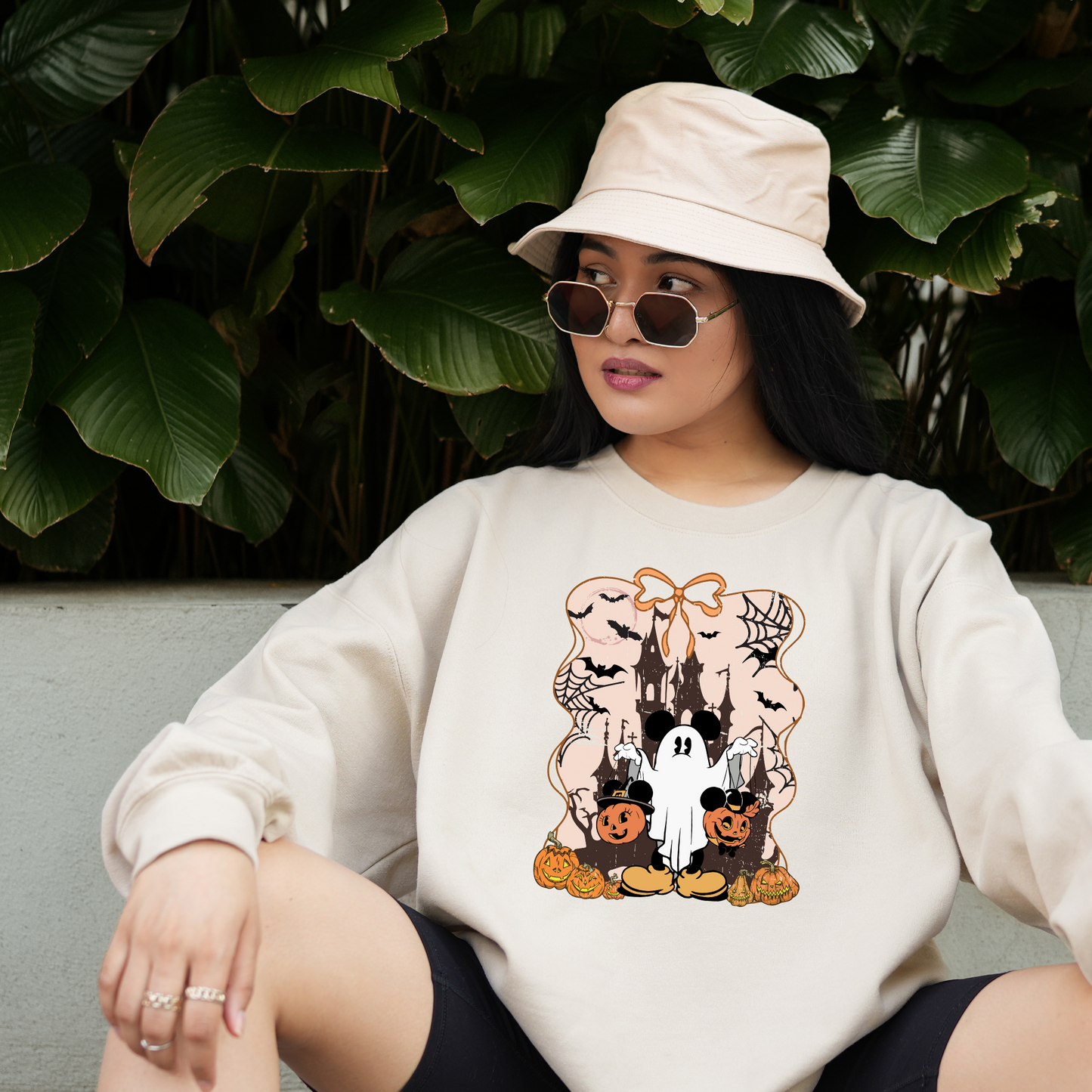 Micky Mouse Trick or Treating Disney Inspired Halloween Crewneck or Tee | Spooky Fall Graphic Shirt