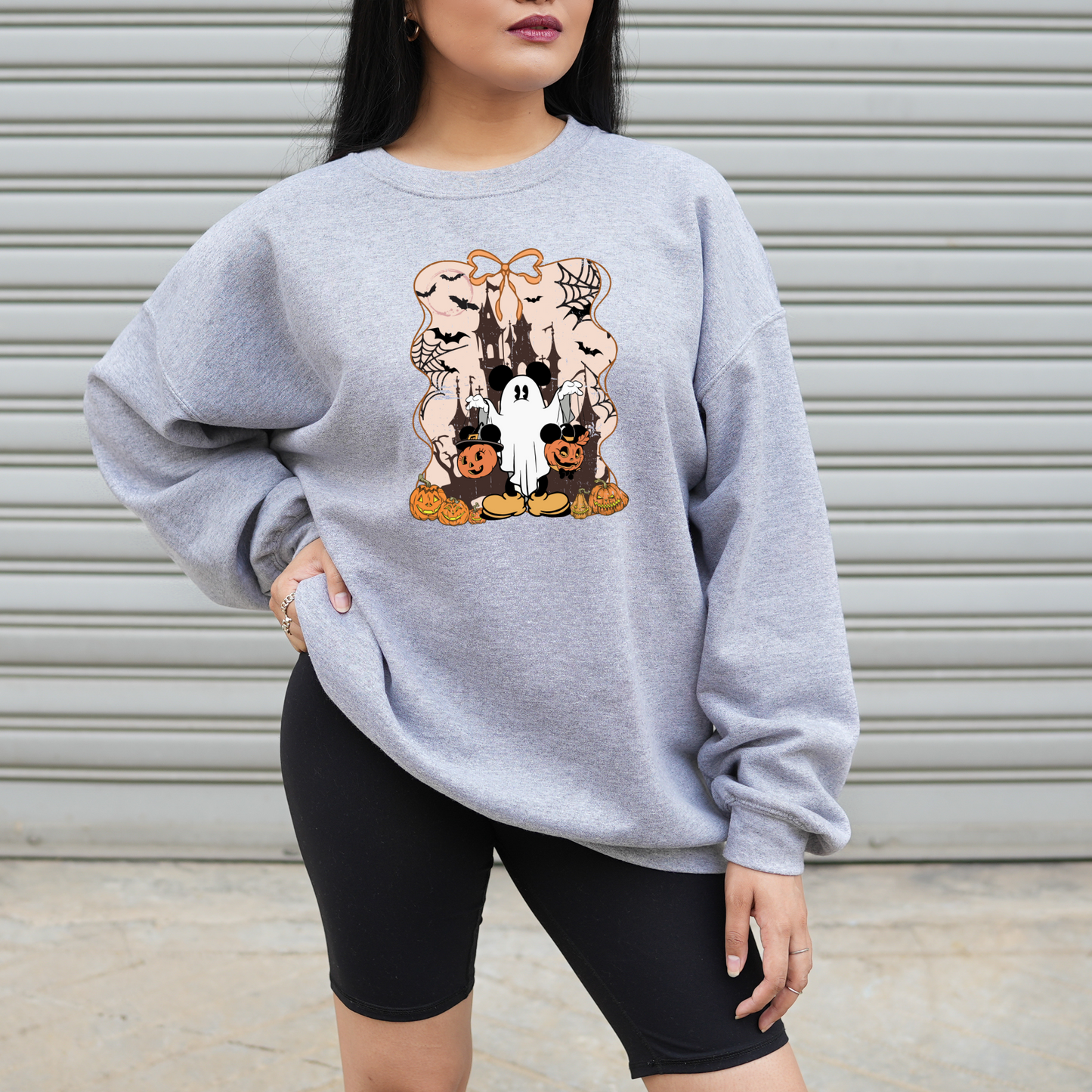 Micky Mouse Trick or Treating Disney Inspired Halloween Crewneck or Tee | Spooky Fall Graphic Shirt