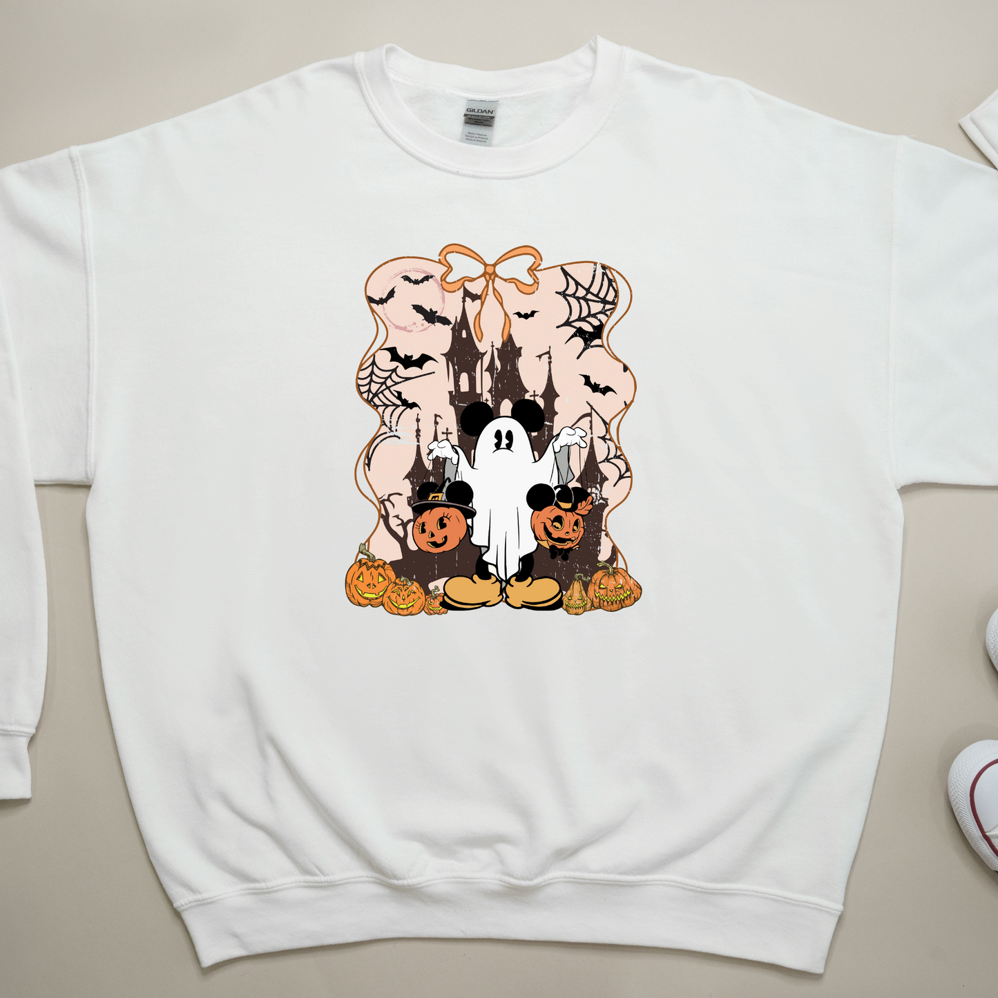 Micky Mouse Trick or Treating Disney Inspired Halloween Crewneck or Tee | Spooky Fall Graphic Shirt