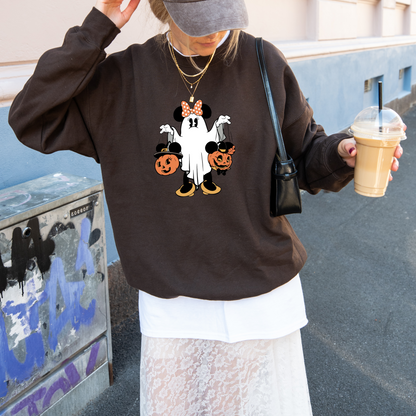 Minnie Mouse Ghost Disney Inspired Halloween Crewneck or Tee | Spooky Fall Graphic Shirt