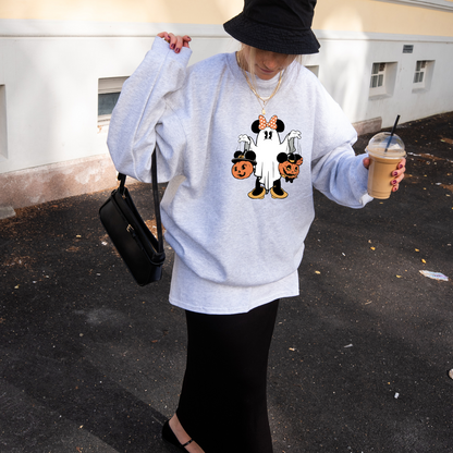 Minnie Mouse Ghost Disney Inspired Halloween Crewneck or Tee | Spooky Fall Graphic Shirt