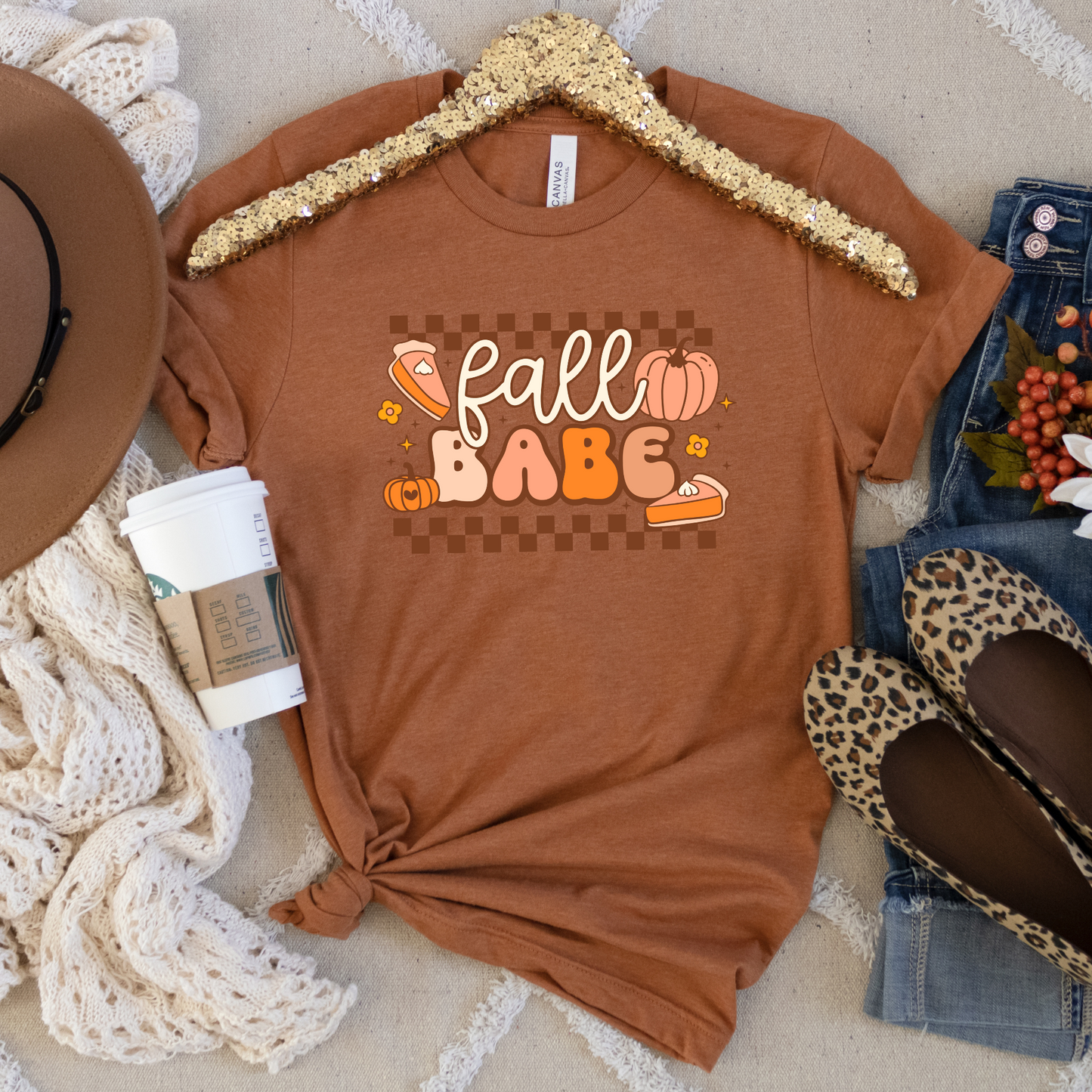 Fall Babe Retro 80s Halloween Crewneck or Tee | Cute Playful Fall Graphic Sweater
