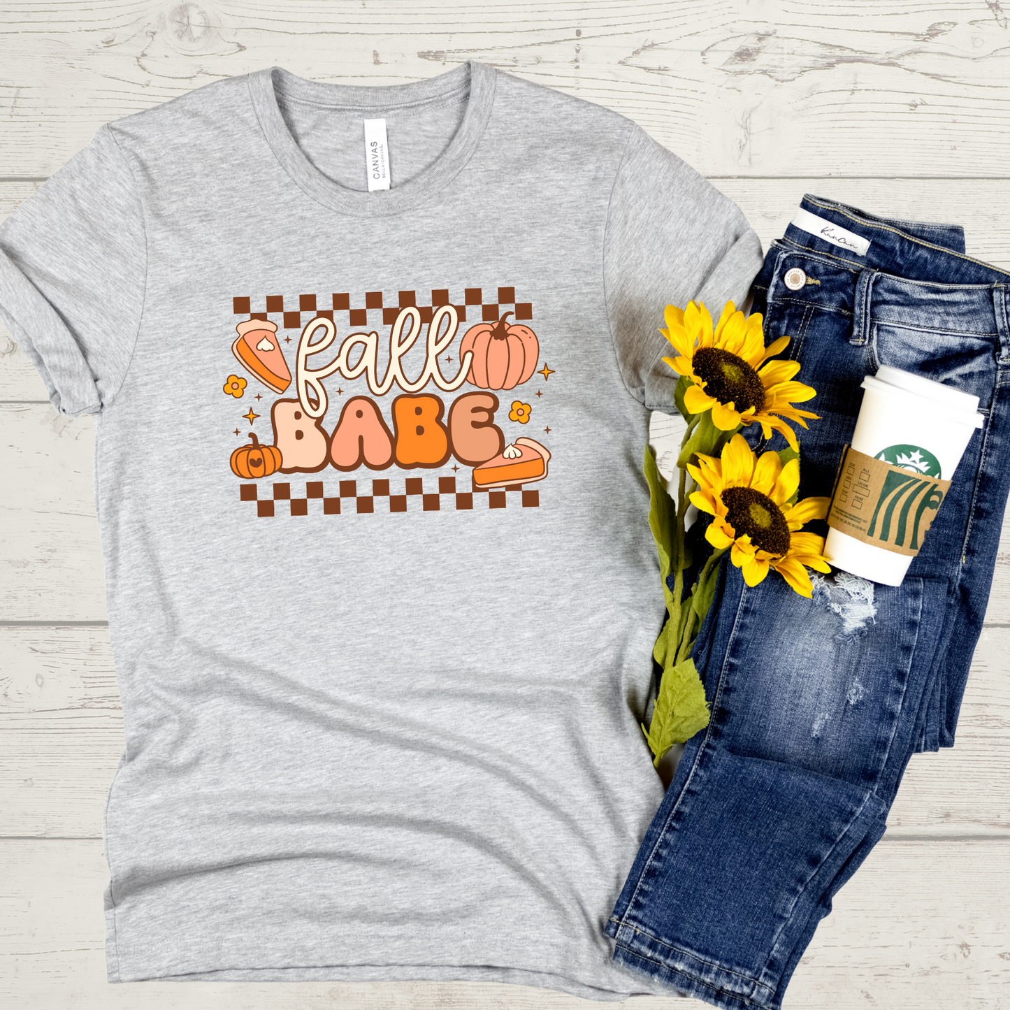 Fall Babe Retro 80s Halloween Crewneck or Tee | Cute Playful Fall Graphic Sweater