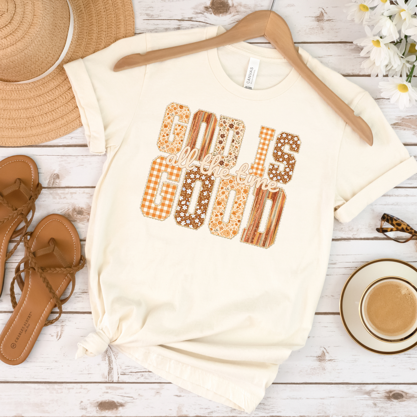 God is Good Christian Faith Fall Crewneck or Tee | Autumn Scripture Graphic Sweater