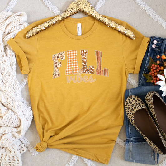 Fall Vibes Cozy Aesthetic Fall Crewneck or Tee | Autumn Graphic Sweater or T-Shirt