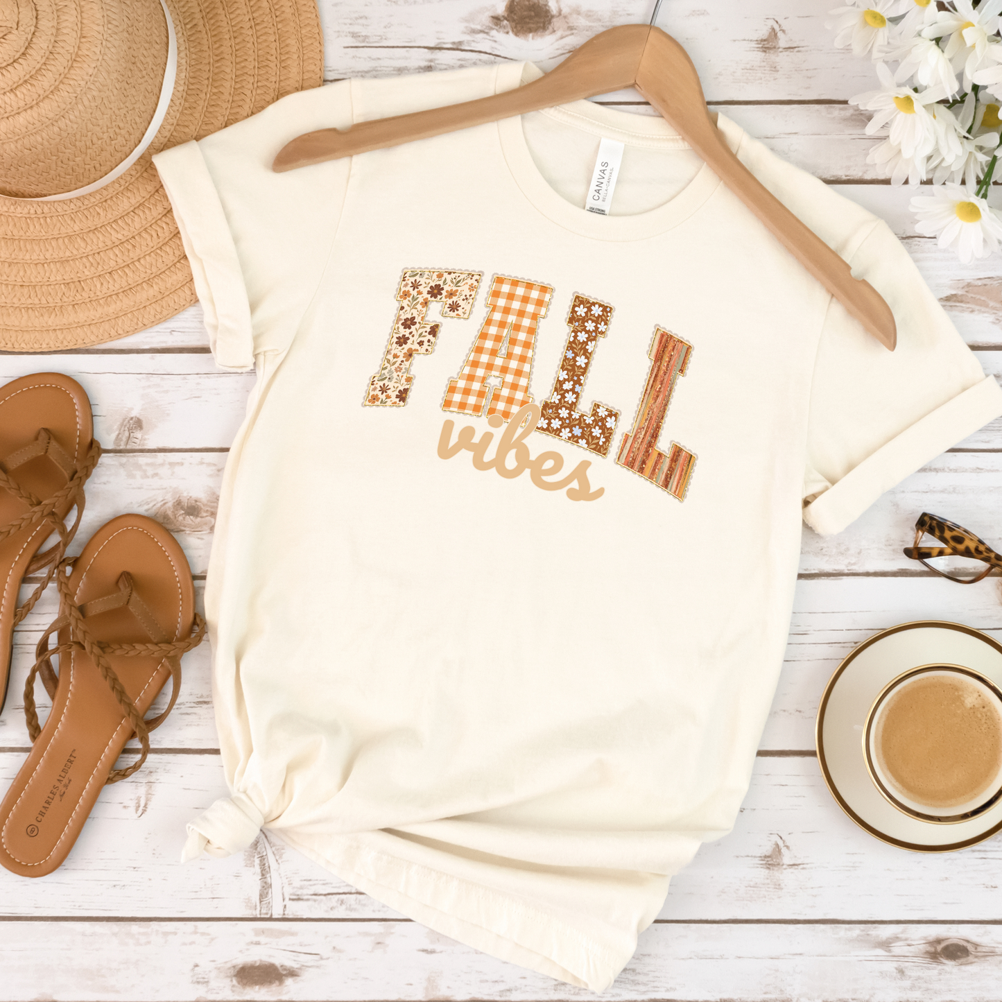 Fall Vibes Cozy Aesthetic Fall Crewneck or Tee | Autumn Graphic Sweater or T-Shirt