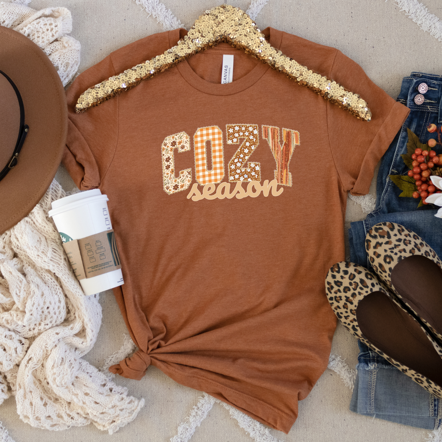 Cozy Season Fall Crewneck or Tee | Autumn Graphic Sweater or T-Shirt