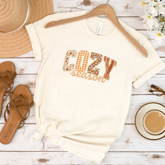 Cozy Season Fall Crewneck or Tee | Autumn Graphic Sweater or T-Shirt