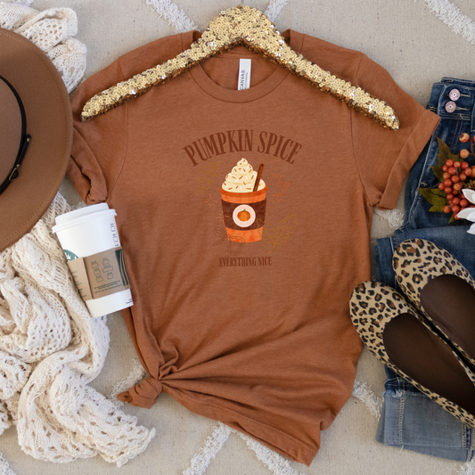 Pumpkin Spice Fall Crewneck or Tee | Autumn Graphic Sweater or T-Shirt