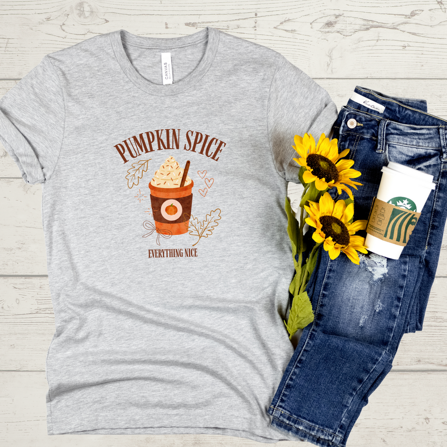 Pumpkin Spice Fall Crewneck or Tee | Autumn Graphic Sweater or T-Shirt