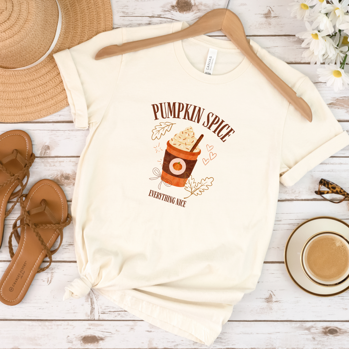 Pumpkin Spice Fall Crewneck or Tee | Autumn Graphic Sweater or T-Shirt