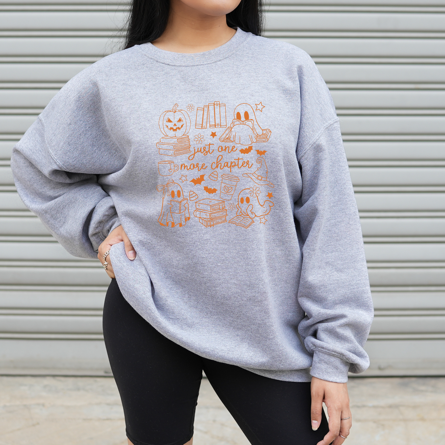 Fall Halloween Themed Book Lover Graphic Crewneck or Tee | Aesthetic Reader Sweatshirt & Shirt