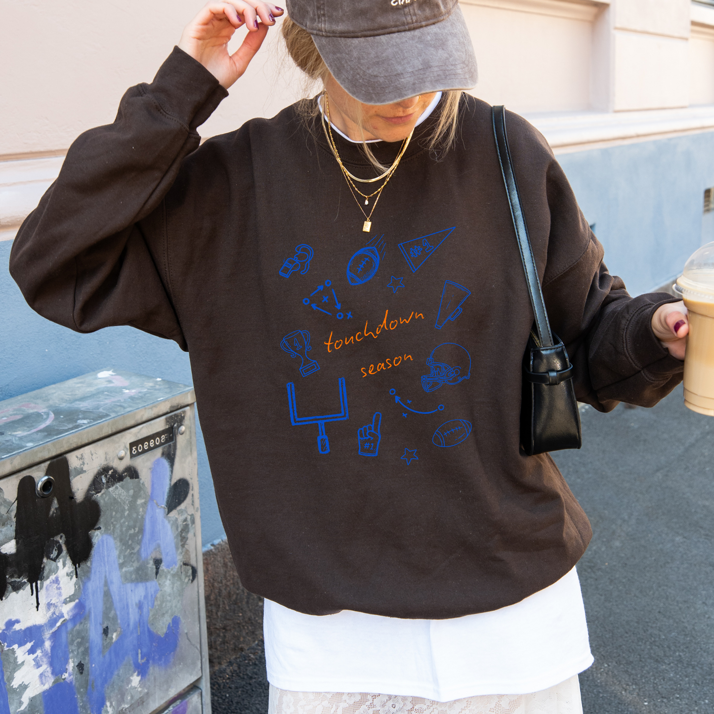 Touchdown Season Football Fan Graphic Crewneck or Tee | Trendy Game Day Sweatshirt & Shirt