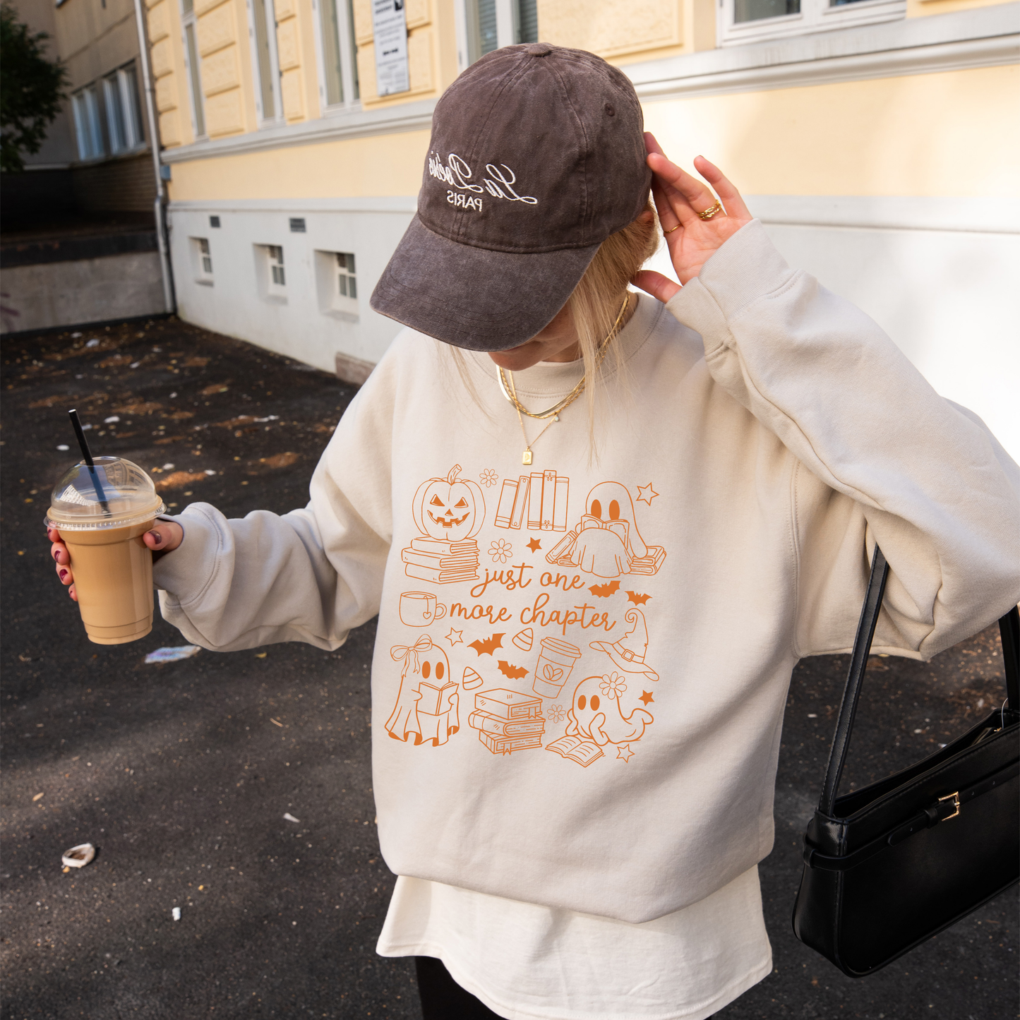 Fall Halloween Themed Book Lover Graphic Crewneck or Tee | Aesthetic Reader Sweatshirt & Shirt