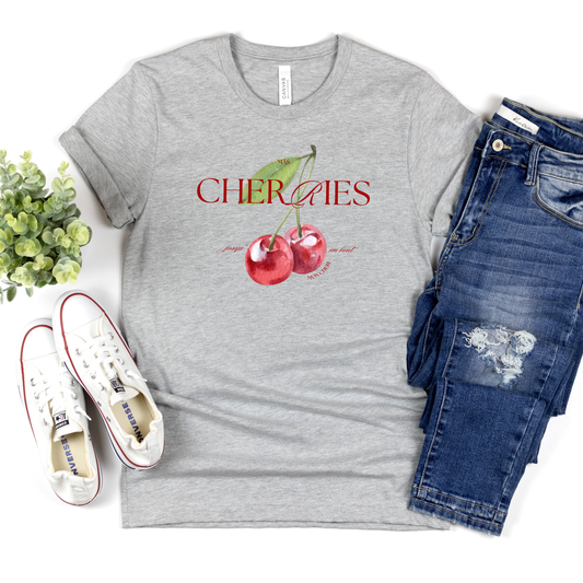 Cherry Girl Aesthetic Crewneck or Tee | Cute Girly Graphic Sweatshirt & Shirt