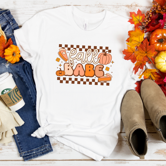 Fall Babe Retro 80s Halloween Crewneck or Tee | Cute Playful Fall Graphic Sweater