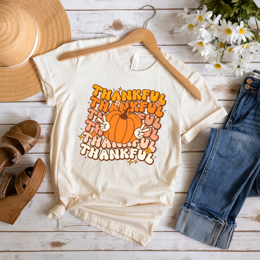 Thankful Retro 80s Halloween Crewneck or Tee | Cute Playful Fall Graphic Sweater