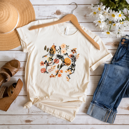 Fall Skeletons Crewneck or Tee | Autumn Graphic Sweater or T-Shirt