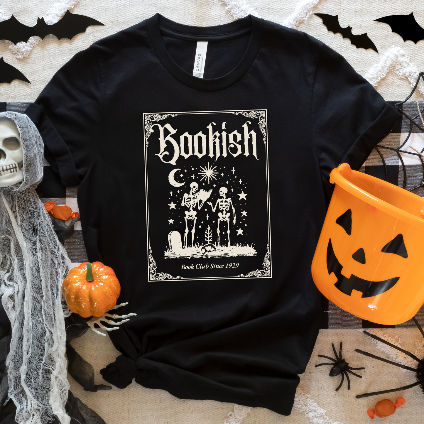 Bookish Halloween Themed Book Lover Graphic Crewneck or Tee | Aesthetic Reader Sweatshirt & Shirt
