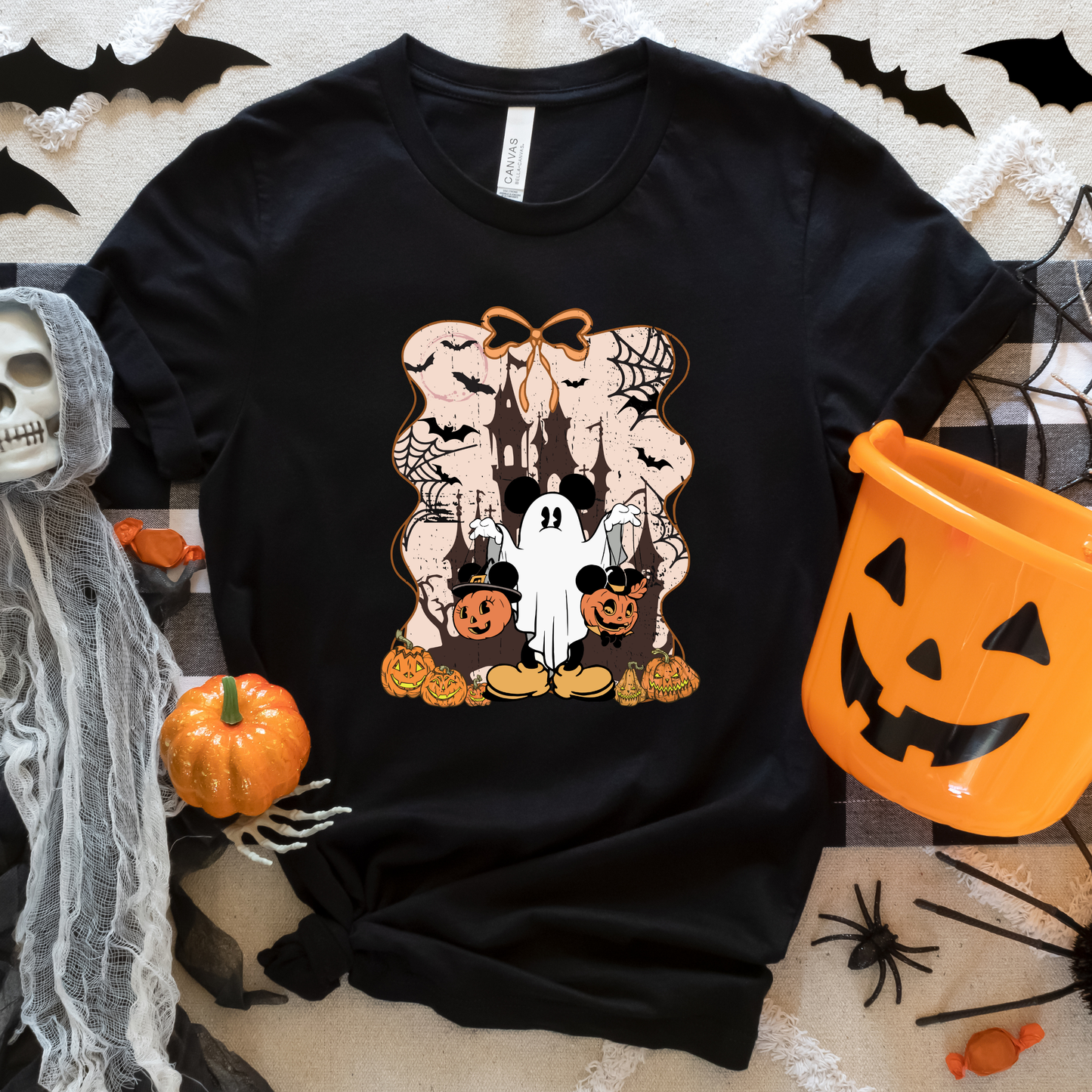 Micky Mouse Trick or Treating Disney Inspired Halloween Crewneck or Tee | Spooky Fall Graphic Shirt