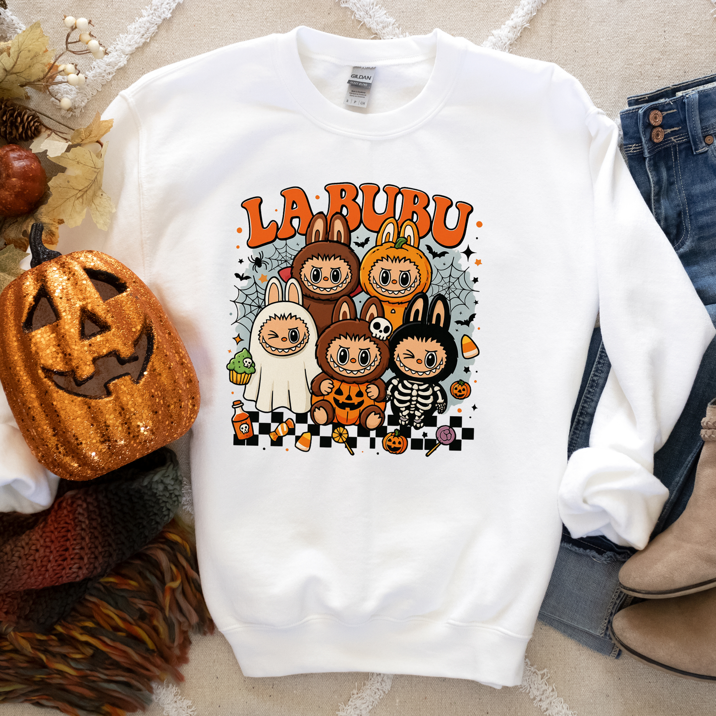 Fall Labubu Cute Obsession Graphic Crewneck or Tee | Trendy Kawaii Aesthetic Sweater