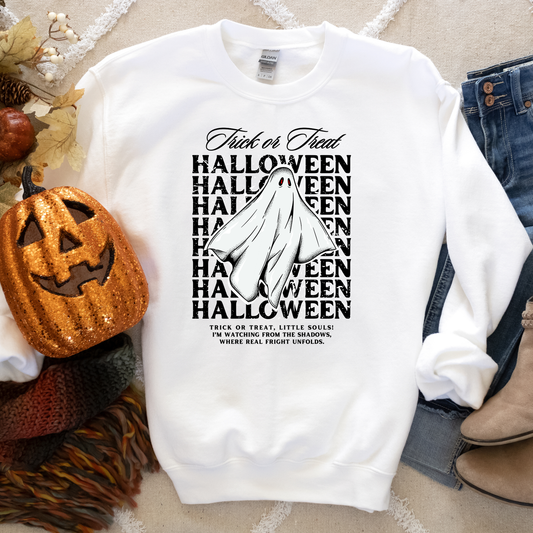 Ghost Retro Vintage Halloween Crewneck or Tee | Fall Spooky Graphic Sweatshirt