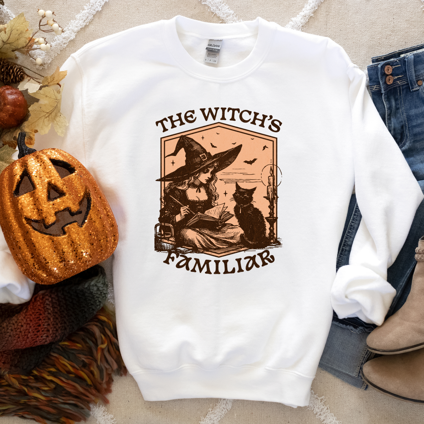 Witch Retro Vintage Halloween Crewneck or Tee | Fall Spooky Graphic Sweatshirt