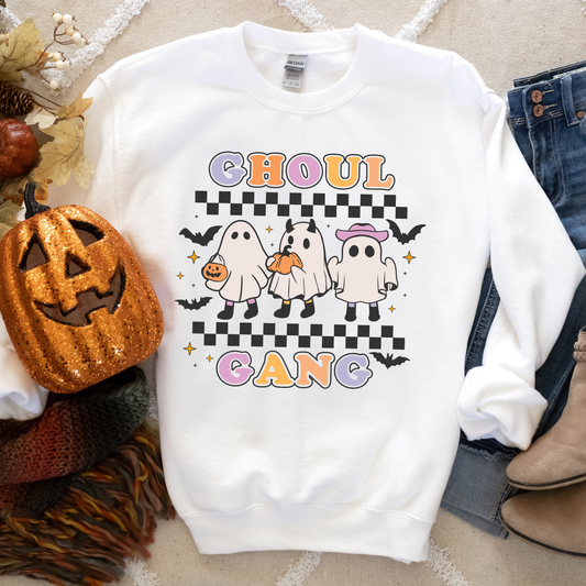 Ghoul Gang Retro 80s Halloween Crewneck or Tee | Cute Playful Fall Graphic Sweater
